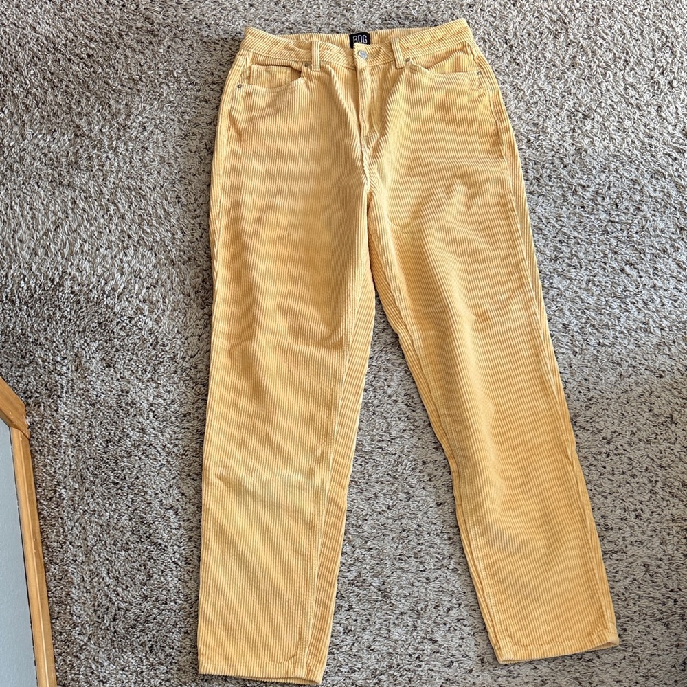 BDG Yellow Corduroy Straight Leg Jeans
